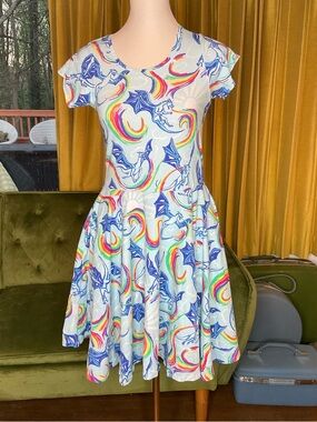 Princess Awesome Rainbow Breathing Dragons Super Twirler Dress 0/2